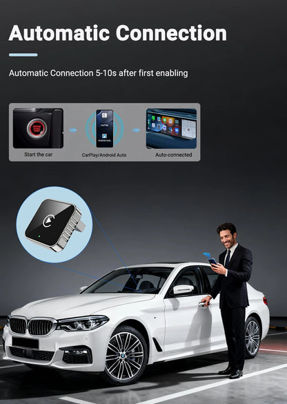 XUDA 2 in1 Wired to Wireless CarPlay Android Auto Adapter for OEM Car Stereo With USB Dongle Smart Mini Box Plug and Play Blueto Beauty World Shop