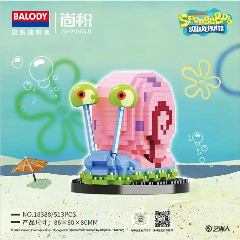 Anime SpongeBob SquarePants Micro particles Block City  Patrick Star Squidward Building Blocks Kids Toys Birthday Gifts Beauty World Shop
