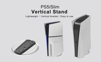 Metal Vertical Stand for PS5 Slim Console Disc and Digital with Screw, Base Stand Replacement for Playstation 5 Slim Console Beauty World Shop