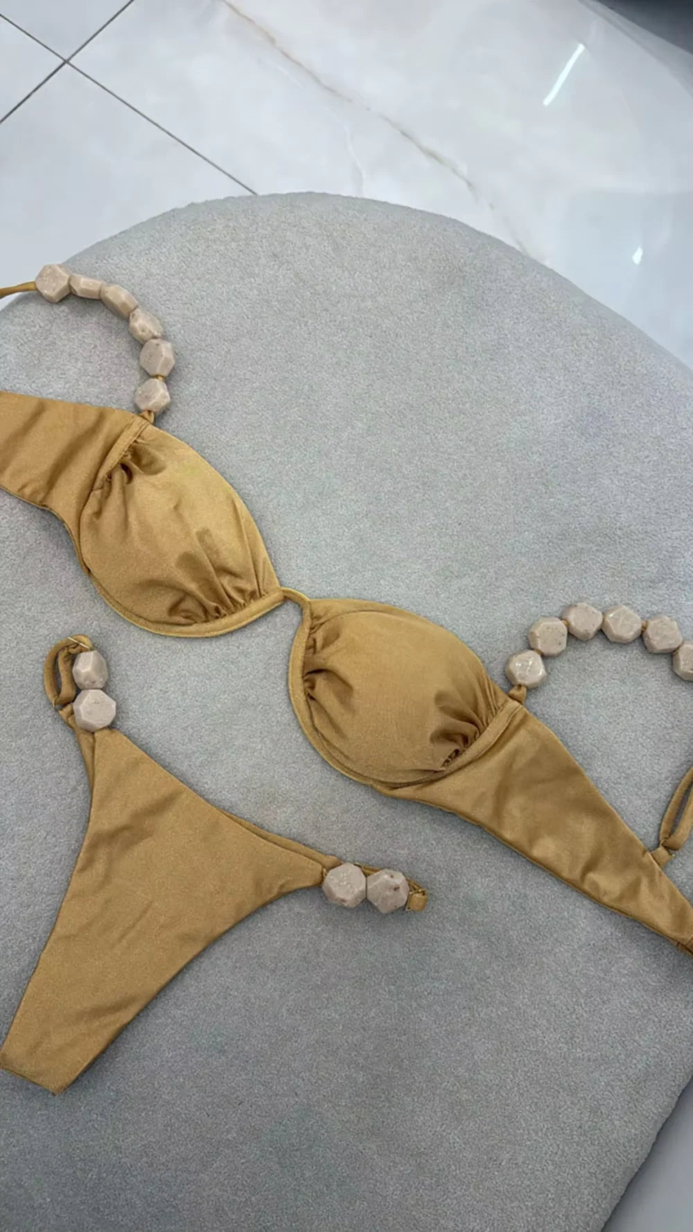 2026 Sexy Bikini Set High Waist Golden Printed Women Swimwear Push Up Bikinis Swimsuit Female Biquini Bathing Suit Beauty World Shop