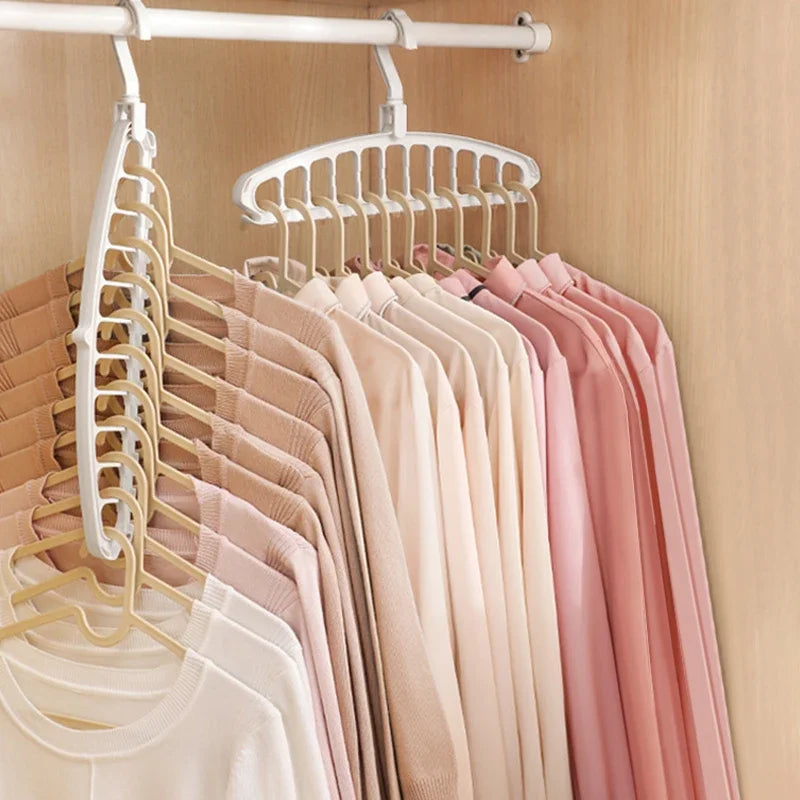 New Clothes Hanger Closet Organizer Space Saving Hanger Multi-port Clothing Rack Plastic Scarf Storage hangers for clothes Beauty World Shop