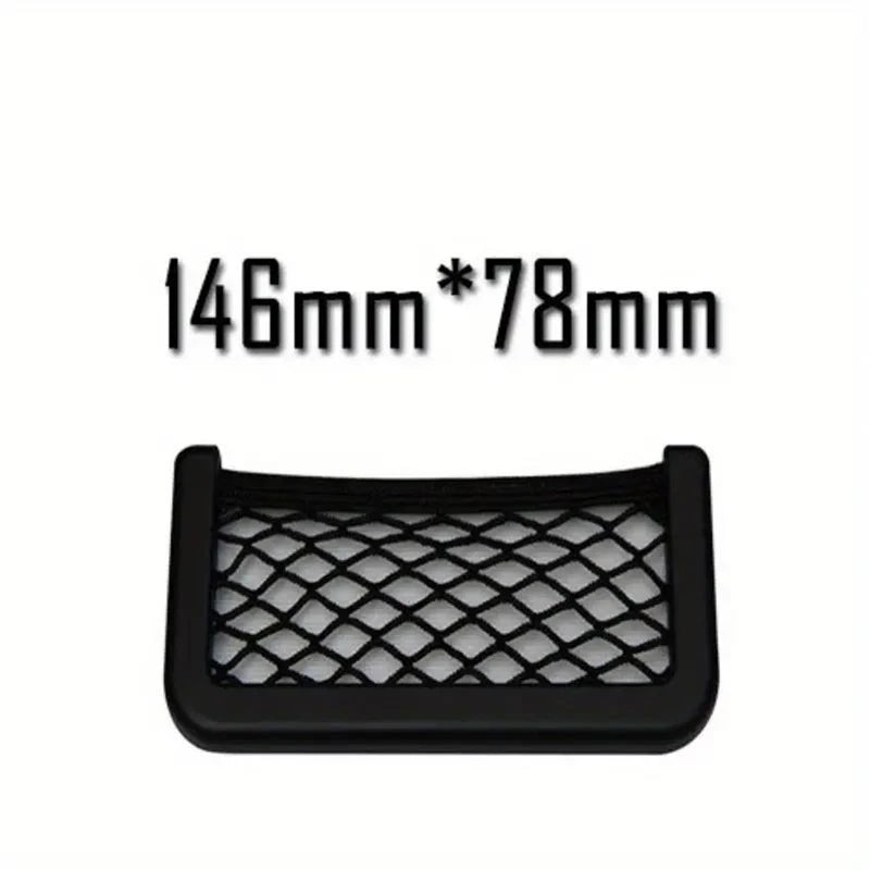 Car Storage Bag Nets Adhesive Auto Seat Organizer Door Side Net Pocket Multifunction 15-20cm Resilient Car Styling Storage Nets Beauty World Shop