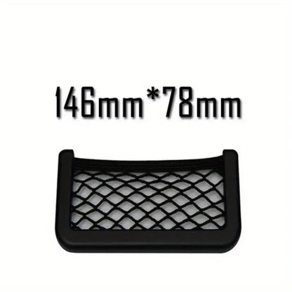 Car Storage Bag Nets Adhesive Auto Seat Organizer Door Side Net Pocket Multifunction 15-20cm Resilient Car Styling Storage Nets Beauty World Shop