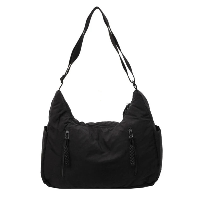 Trendy Women's Soft Cloth Shoulder Bag Solid Color Student 2026 Spring Y2k Casual Style Big Handbags Crossbody Bags for Women Beauty World Shop