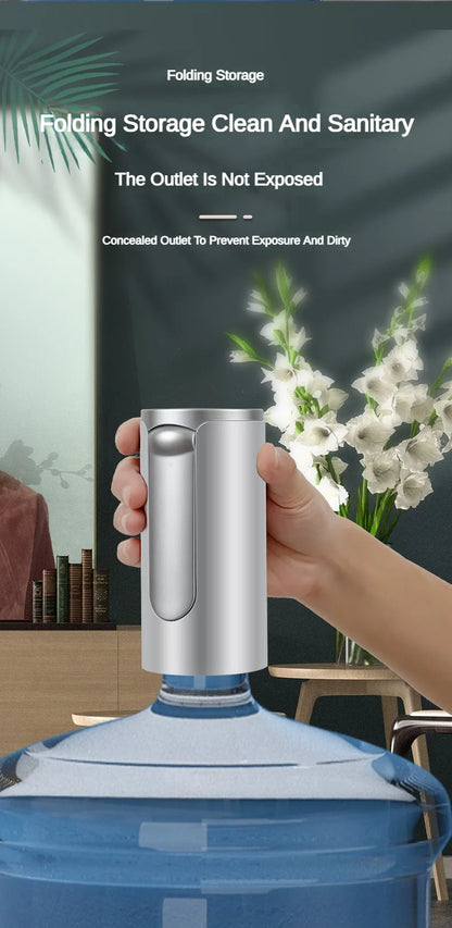 Electric Water Gallon Bottle Pump Automatic Water Dispenser Pump 19 Liters Foldable Desktop Water Bottle Pump USB Rechargeable Beauty World Shop