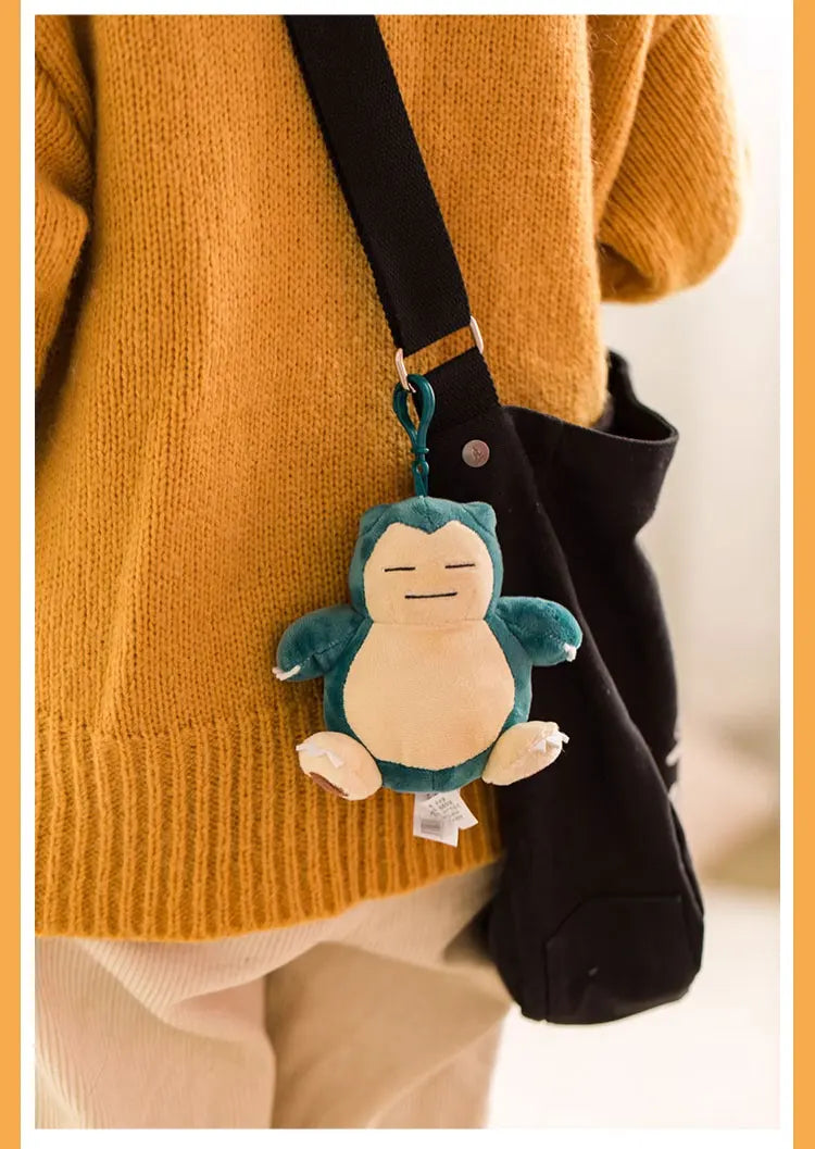 Anime Pokemon Pikachu Mew Psyduck Squirtle Bulbasaur Kawaii Stuffed Plush Toys School Bag Backpack Pendant Doll Keychain Gift Beauty World Shop