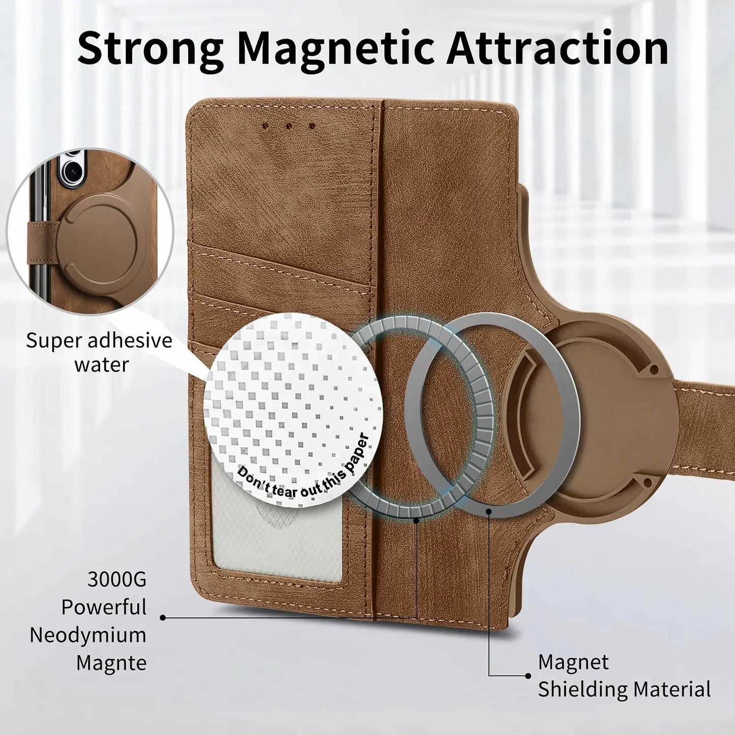 2 in 1 Magnetic Zipper Cards Solt Wallet Leather Case For Samsung Galaxy Z Fold 8 ultra 7 6 5  Wireless Charging Bag Purse Cover Beauty World Shop
