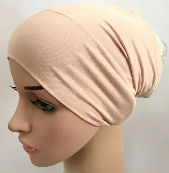 2020 soft modal inner Hijab Caps Muslim stretch Turban cap Islamic Underscarf Bonnet hat female headband tube cap turbante mujer Beauty World Shop