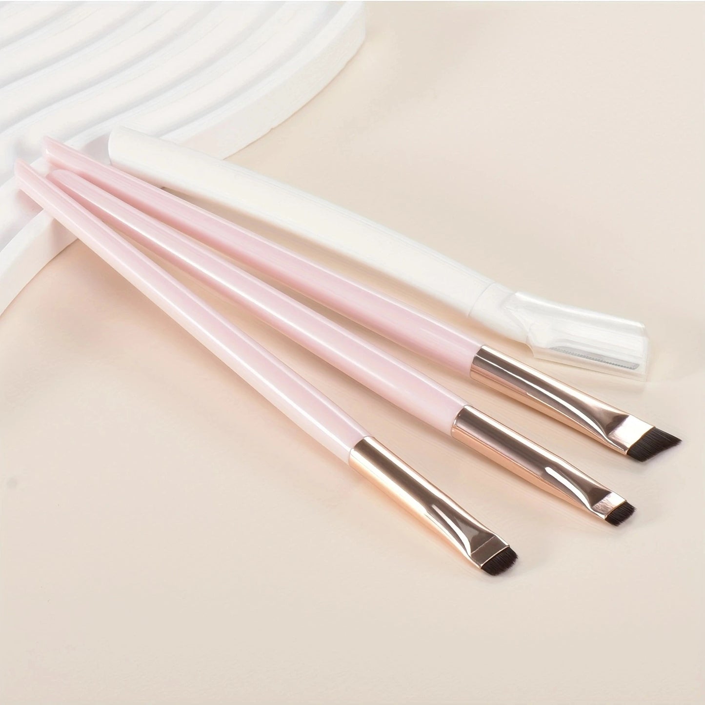 Ultra-Thin Eyebrow Brush Set -3Pcs Angled Precision Eyeliner MakeupBrushes, Synthetic Bristles Slanted Eyeshadow Eye Brow Tintin Beauty World Shop