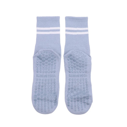 1pair Men's Cotton Non-slip Yoga Socks With Grips Breathable Anti Skid Floor Socks For Pilates Gym Fitness Size 39-44 Beauty World Shop