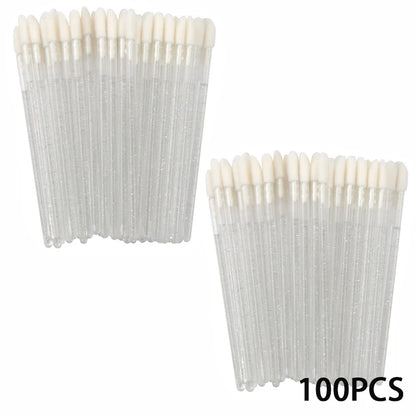 100/300PCS Crystal Lip Brush Lipstick Gloss Applicator Wands Wholesale For Eyelashes Extension Tool Kits Makeup Accessories Beauty World Shop