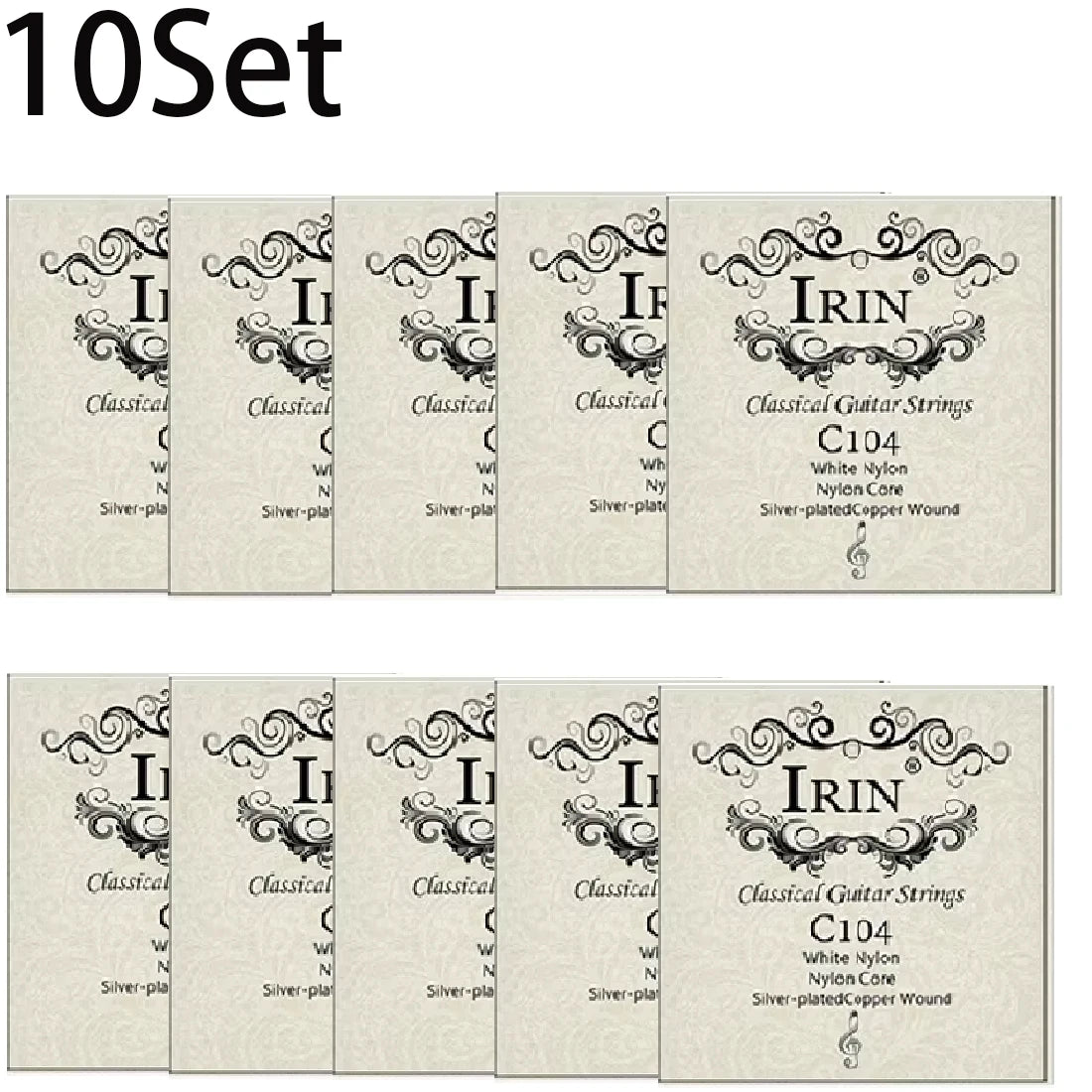 6 Pcs Strings Classical Guitar Strings Black Clear Nylon Guitarra Strings Sliver Plated Copper Wound String Guitar Accessories Beauty World Shop