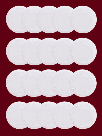 2-5-10-20Pcs Portable and Practical High-Grade White Round Powder Puff for Base and Fixing Makeup Beauty World Shop