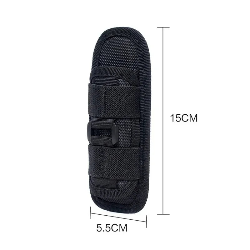 Belt Flashlight Pouch 360 Degrees Rotatable Outdoor Torch Case Holster Hunting Lighting Light Holder Waist Bag Beauty World Shop