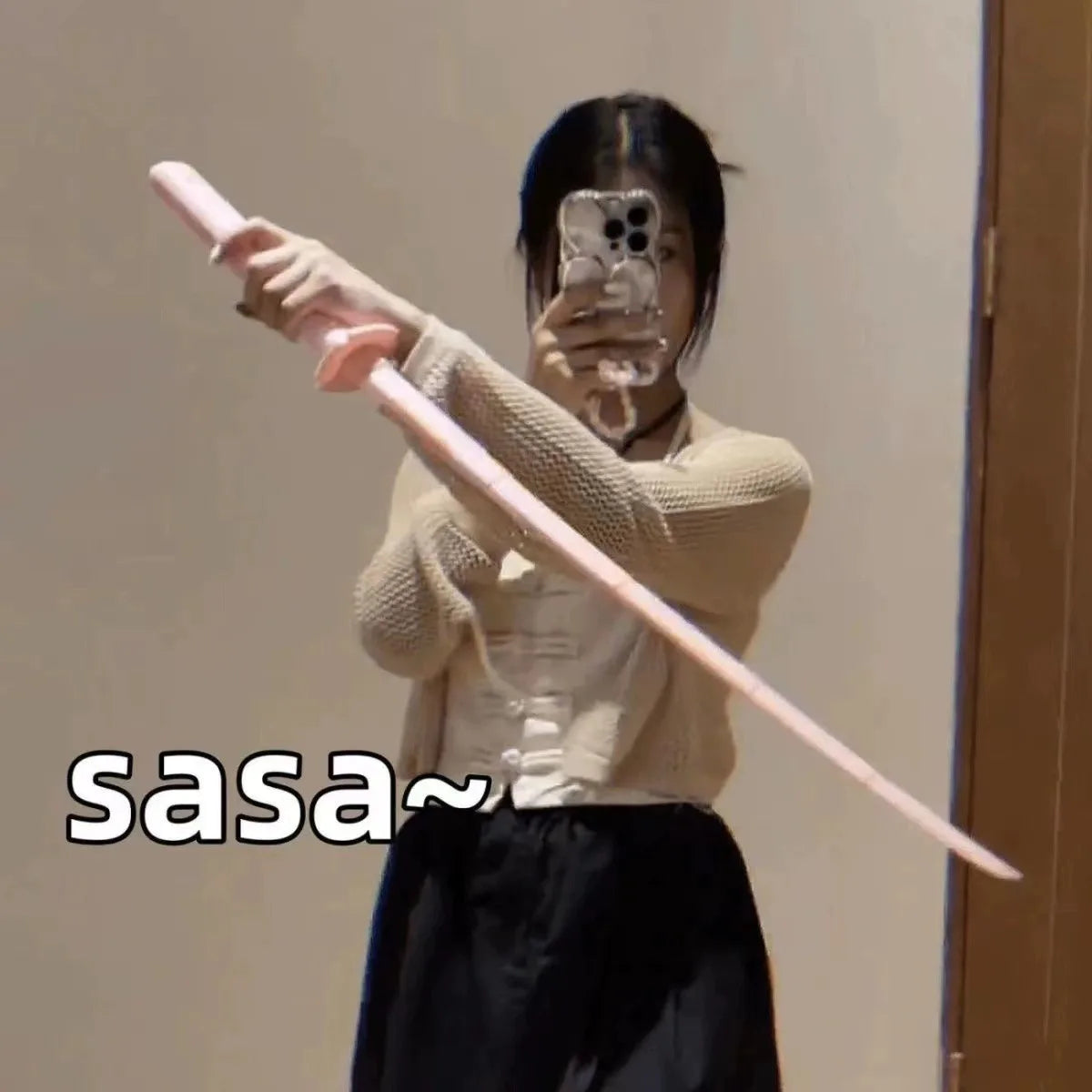 1/2/3PCS 3D Printed Gravity Straight Out Telescopic Samurai Stress Relief Toy Stretchable Cos Props Creative Folding Katana Gift Beauty World Shop