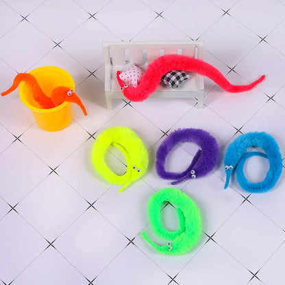 Magic Tricks Twisty Worm Magic Toys Party Favors Fuzzy Worm On A String Christmas Halloween Wizard Strange Trick Toys For Kids Beauty World Shop