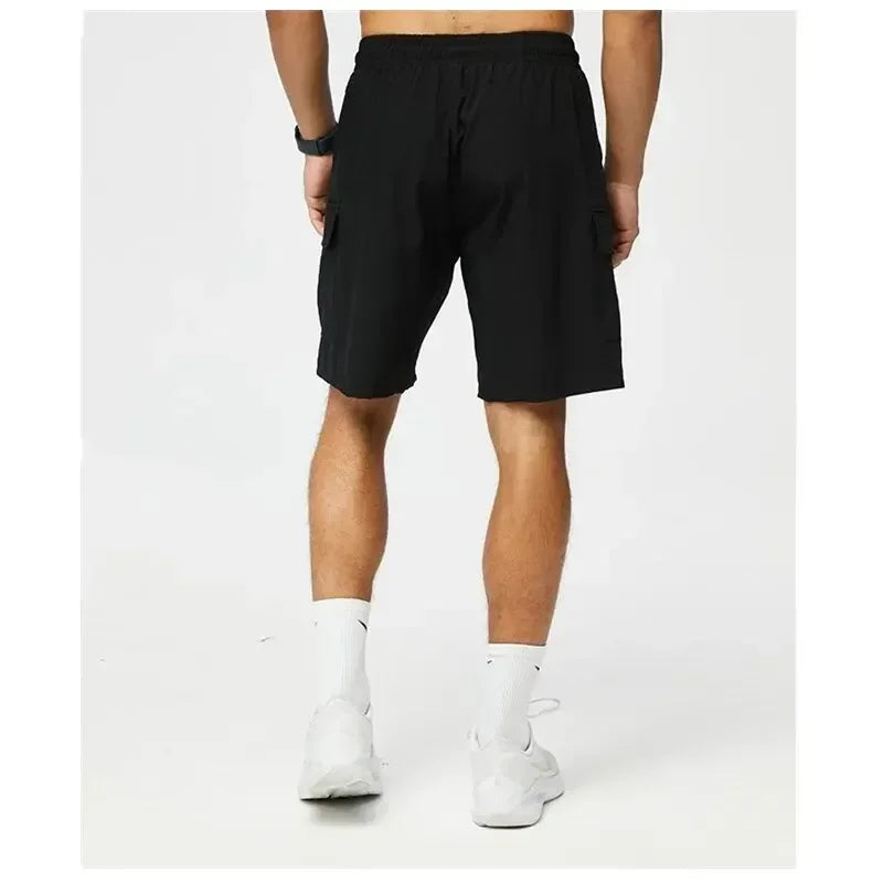 Outdoor shorts, bike shorts with elastic belts, baggy work shorts with multiple pockets, quick-drying printed sweatpants Beauty World Shop