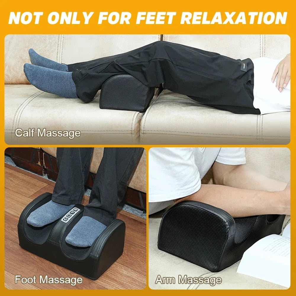 Electric Foot Massager Shiatsu Kneading Deep Tissue Relax Heated Roller Calf Pain Relief Fatigue Muscles Vibrator Machine Health Beauty World Shop