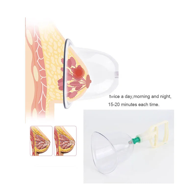 Big Size Vacuum Cupping Breast & Buttocks Enlargement Massager Suction Pump Machine Butt Lifting Device Back Massage Cans Beauty World Shop