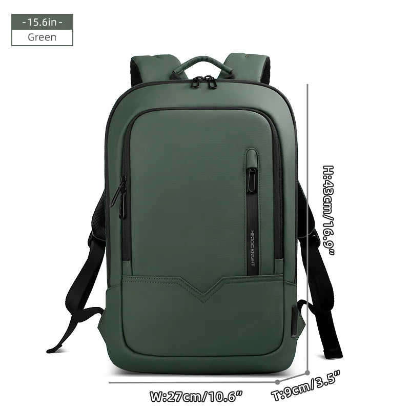 Heroic Knight Men's Daily Laptop Backpack Lightweight Minimalist Commute Office Daypack Women Waterproof Business Trip Schoolbag Beauty World Shop