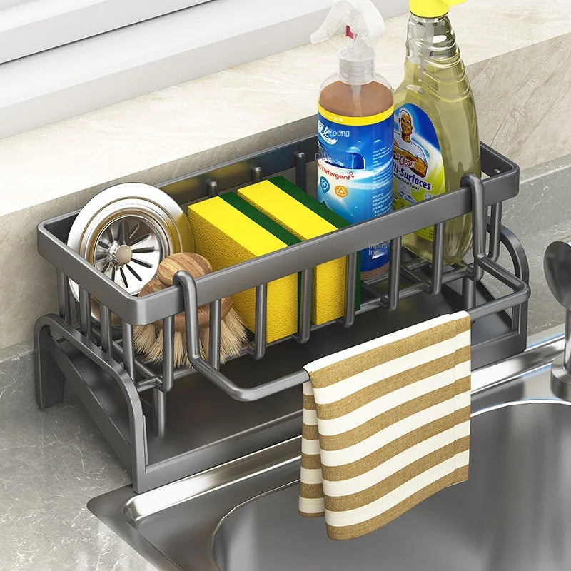 Kitchen Shelf Cleaning Cloth Storage Draining Rack Household Detergent Sponge Rack Water Sink Water Sink Water Sink Artifact Beauty World Shop