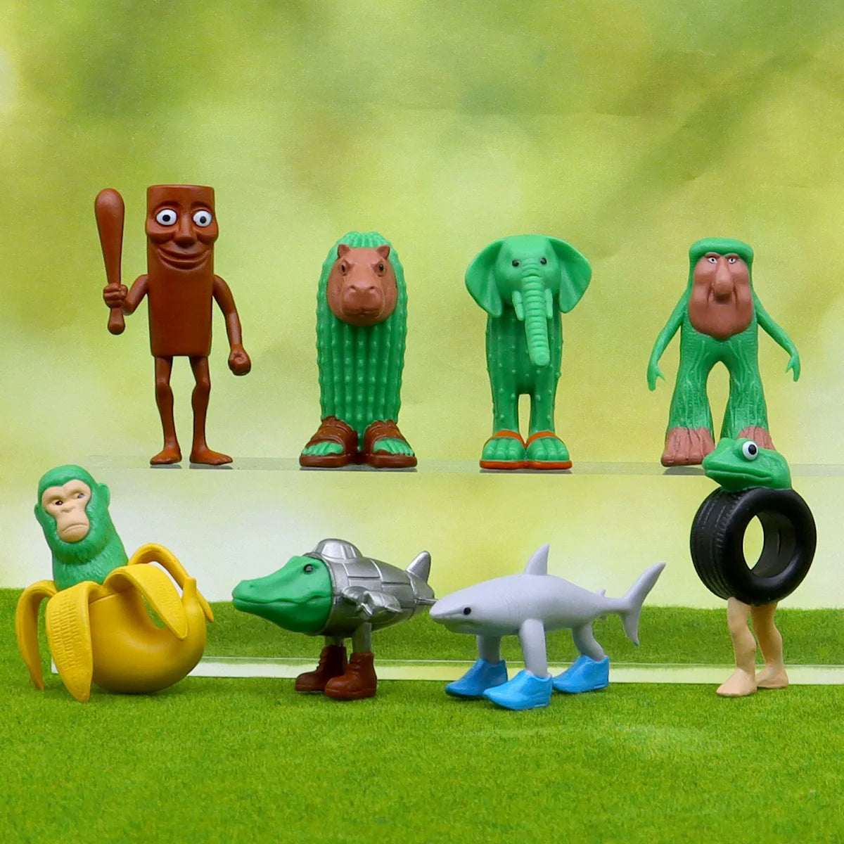 8/24Pcs Fun Italian Brainrot Action Figure Set Tung Tung Sahur Tralalero Tralala Bombardino Crocodilo Figures Model Toy Gifts Beauty World Shop