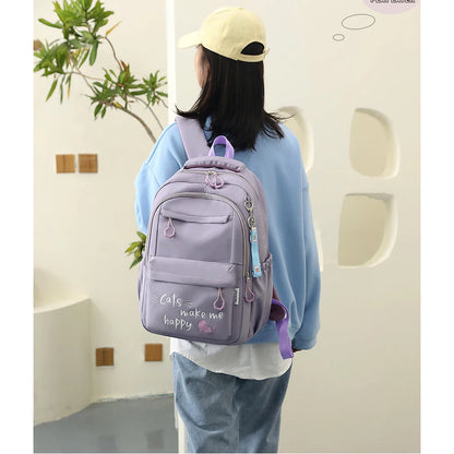 Girl School Bag Backpack Back Pack For Teenager Women Children Female Pink Schoolbag Primary High Bagpack Class Teens Child Kids Beauty World Shop