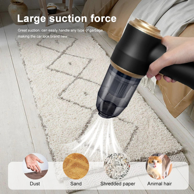 Wireless Car Vacuum Cleaner for Cleaning Bedroom Carpets Portable High Power Function Home Appliance Cleaning Machine Beauty World Shop