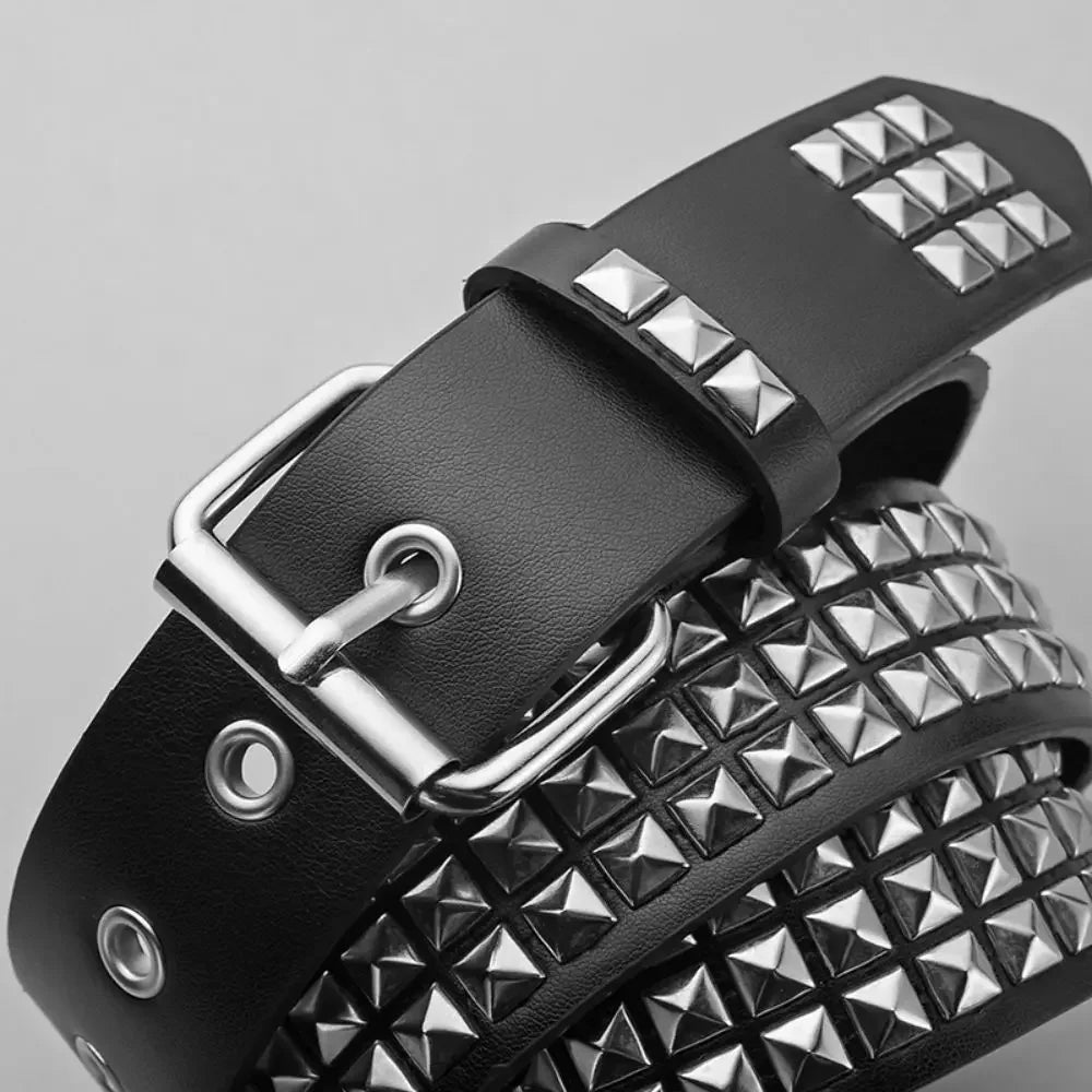 Trend Rivet Belt Heavy Metal Belt Men Women Punk Nightclub Rock Style Belt Jeans Belt Y2K Belt Fashion Decoration Women's Belts Beauty World Shop
