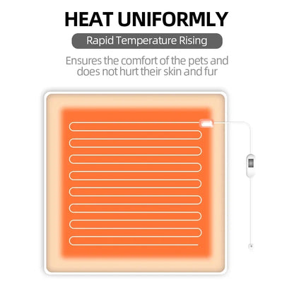 Winter Dog Bed Pet Dog Cat Heating Pad Indoor Warming Mat 45*45cm Waterproof Warmer Pet Mat Bed for Dogs Cats