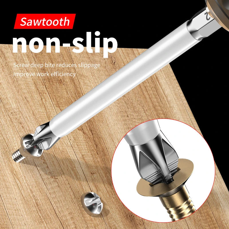 6 PCs Non-Slip Magnetic Cross Head Household Electric Driver Screw Set - High Hardness Hand Drill Bits for Electric Screwdrivers Beauty World Shop