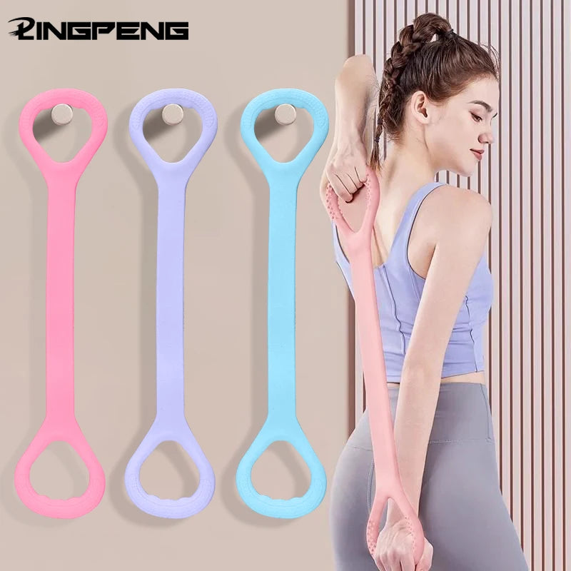8 Fitness Workout Resistance Band Arm Back Shoulder Exercise Elastic Training Band Yoga Pilates Physical Therapy Equipment Beauty World Shop