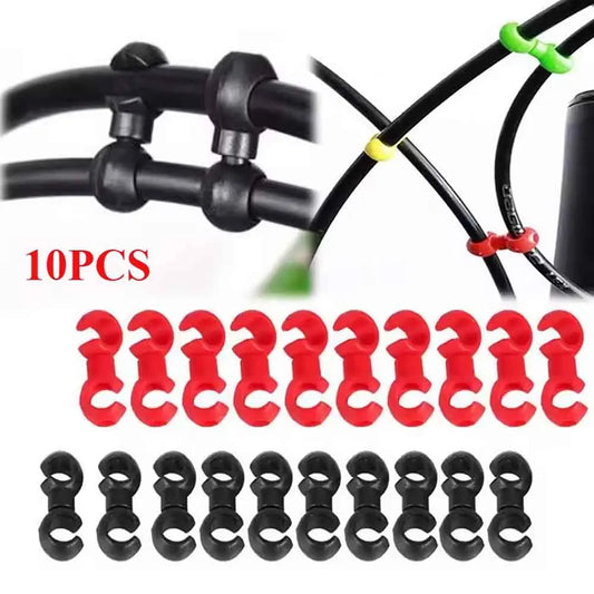 S Style Clips Bike Cross Line Clips 10pcs/set Cable Manager Mountain Road Bicycle Brake Gear Cable Cycling Replacement Parts Beauty World Shop