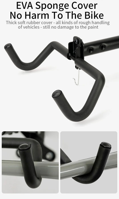 1PCS Wall Beam Stretchable Stand MTB Hanging Holder Room Wall Mounted Bicycle Rack 360 Degree Rotating Heavy Duty Storage Rack Beauty World Shop