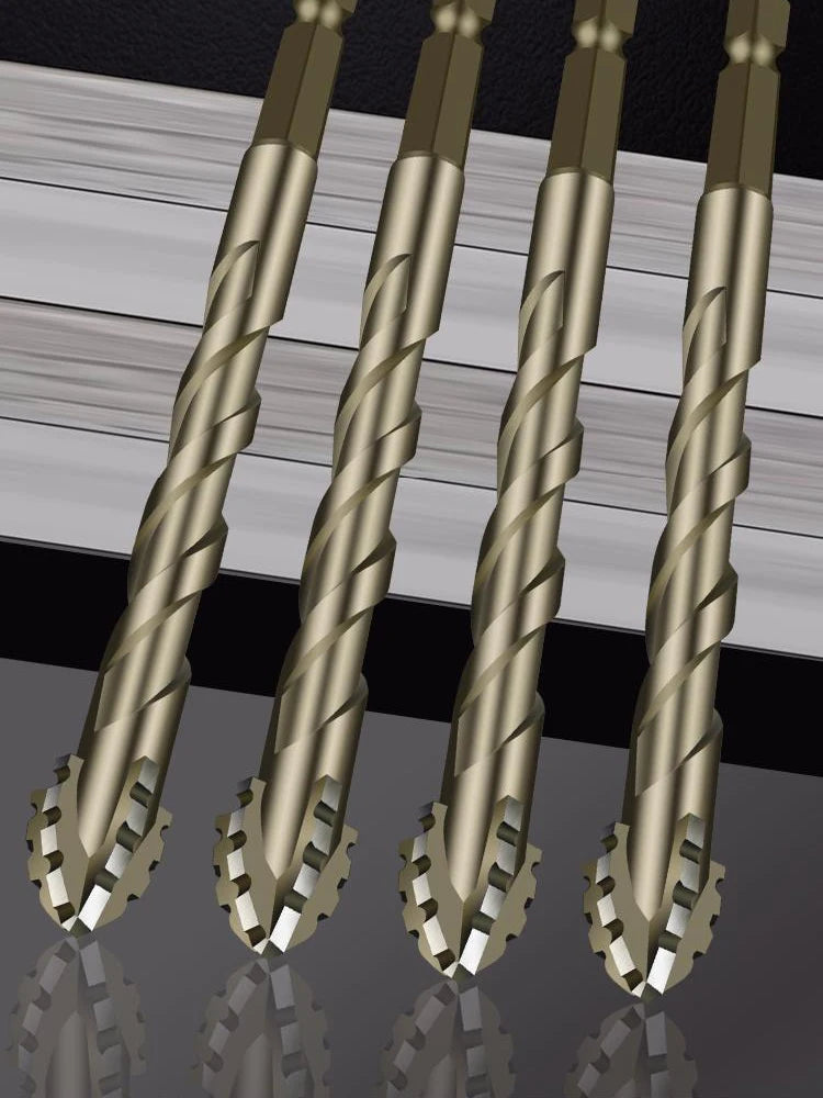 High-Four-edged serrated eccentric drill for dry drilling of ceramic tiles, glass, marble, concrete, stainless steel drill bits Beauty World Shop