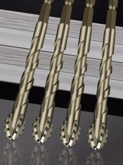 High-Four-edged serrated eccentric drill for dry drilling of ceramic tiles, glass, marble, concrete, stainless steel drill bits Beauty World Shop