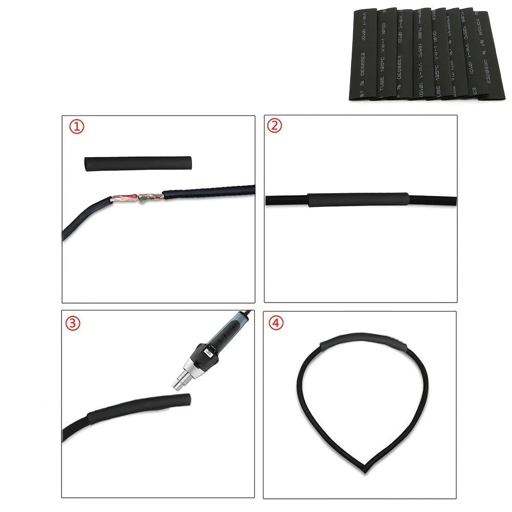 127Pcs Heat Shrink Tube Sleeving Tubing Assortment Kit Electrical Connection Electrical Wire Wrap Cable Waterproof Shrinkage 2:1 Beauty World Shop