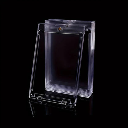 10 Pieces of 35Pt Clear Magnetic Card Storage Boxes, Hard Plastic Storage Boxes, Uv-Resistant Acrylic Magnetic Card Holders, Top Magnetic Closure, Ideal for Baseball Cards, Collectors and Players, Baseball Display Box Beauty World Shop