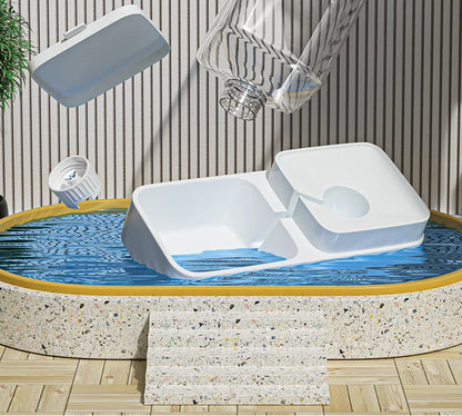 Large Capacity Automatic Gravity Pet Feeder and Water Dispenser Dual Bowl Leak Proof for Cats Dogs Home Travel Feeding Station Beauty World Shop