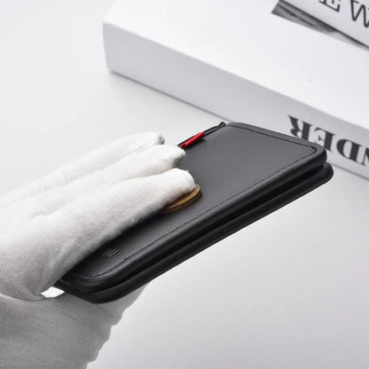 1Pc New Ultra-thin Mini Soft PU Leather Credit Card Wallet Holder Short Vertical High Quality Men's Wallet Beauty World Shop