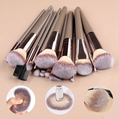 Professional 3-20PCS Makeup Brushes Set Soft Fluffy Foundation Eyeshadow Concealer Blending Blush Brush Kabuki Women Beauty Tool Beauty World Shop