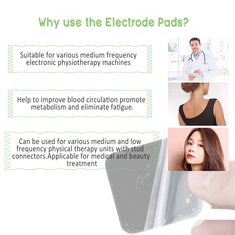 10/20PCS Electrode Pads Gel For Tens Acupuncture Massage Machine Slimming Pulse Ems Muscle Stimulator Massager Sticker Beauty World Shop