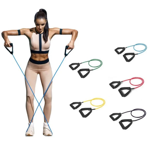 10-30LB Tube Band Pull Rope Resistance Bands With Handles Exercise Workout For Men Women Strength Training Equipment At Home Beauty Fashion