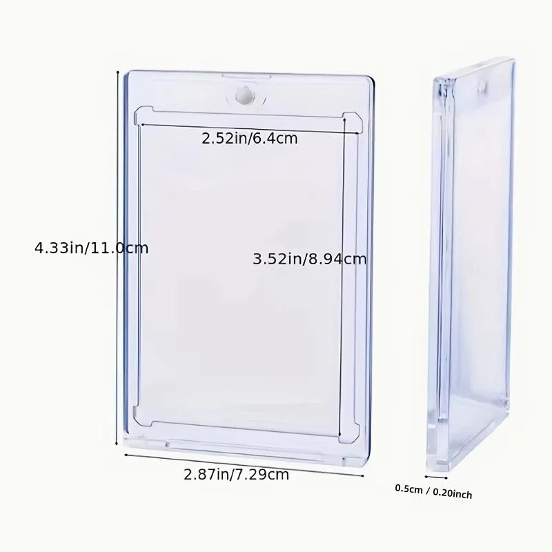 10 Pieces of 35Pt Clear Magnetic Card Storage Boxes, Hard Plastic Storage Boxes, Uv-Resistant Acrylic Magnetic Card Holders, Top Magnetic Closure, Ideal for Baseball Cards, Collectors and Players, Baseball Display Box Beauty World Shop
