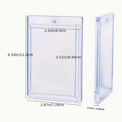 10 Pieces of 35Pt Clear Magnetic Card Storage Boxes, Hard Plastic Storage Boxes, Uv-Resistant Acrylic Magnetic Card Holders, Top Magnetic Closure, Ideal for Baseball Cards, Collectors and Players, Baseball Display Box Beauty World Shop