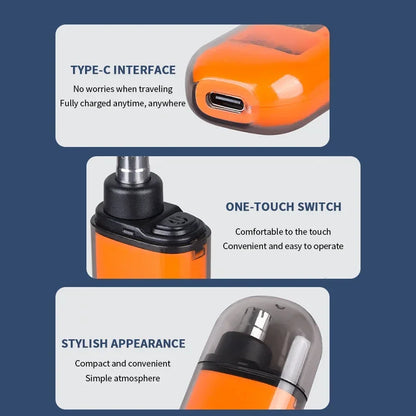 2 In 1 Electric Portable Ear And Nose Hair Trimmer Clipper 2024 Professional Painless Portable Eyebrow For Men Beauty World Shop