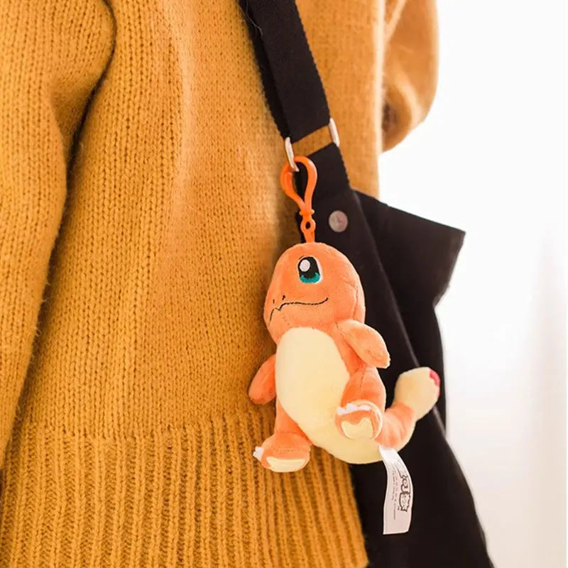 Anime Pokemon Pikachu Mew Psyduck Squirtle Bulbasaur Kawaii Stuffed Plush Toys School Bag Backpack Pendant Doll Keychain Gift Beauty World Shop