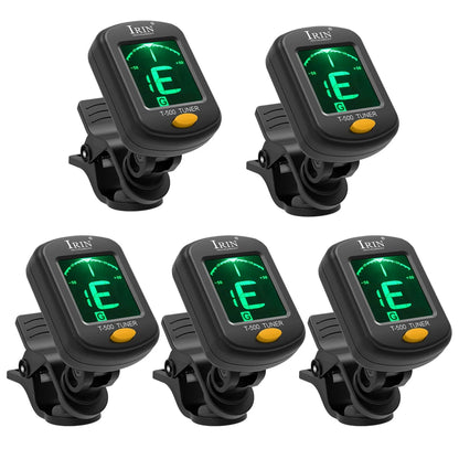 IRIN T-500 Guitar Tuner Rotatable Clip-on Tuner LCD Display for Chromatic Acoustic Guitar Bass Ukulele Guitar Parts & Accessory Beauty World Shop