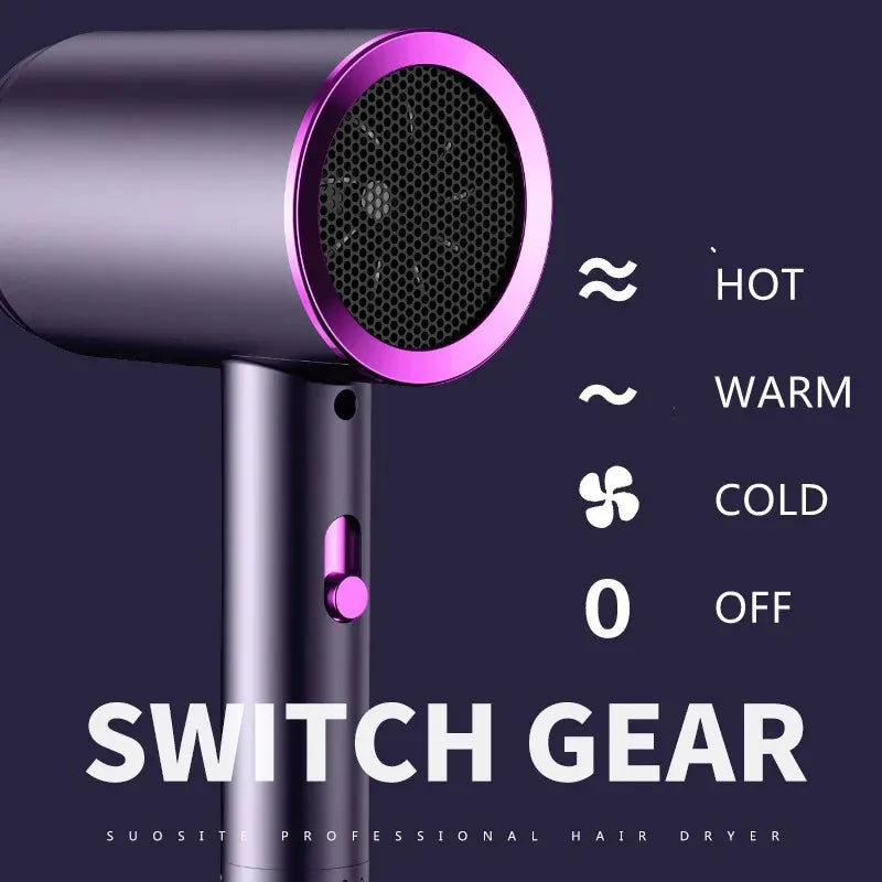 New High-Speed Hair Dryer High-Power Negative Ion Cold And Hot Ultra Silent Professional Hair Dryer For Home Hair Salons Beauty World Shop