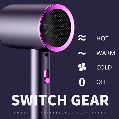 New High-Speed Hair Dryer High-Power Negative Ion Cold And Hot Ultra Silent Professional Hair Dryer For Home Hair Salons Beauty World Shop